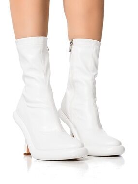 TAEPUSR Women's Platform Boots Stiletto High Heel Mid Calf Boots
